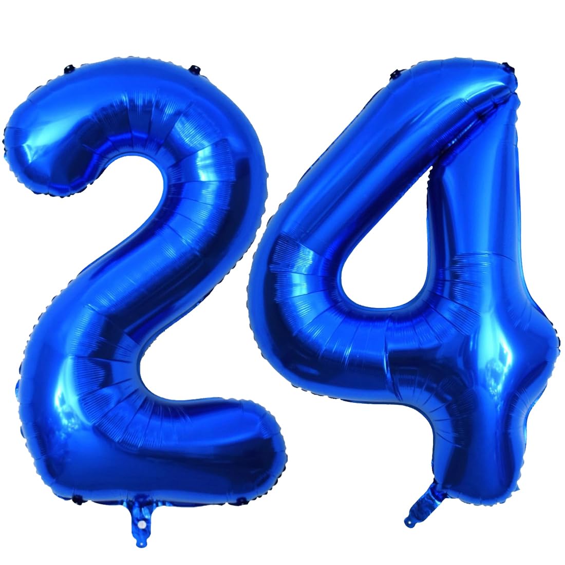 Photo 1 of 40 Inch Navy Blue 24 Numbers Balloons Dark Blue Giant 24 Foil Mylar Helium Large Digital Balloon Blue Birthday Jumbo Balloons 24th or 42nd Anniversary Party Decorations Supplies
