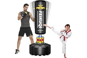 FEIKUQI Punching Bag for Adults, Boxing Bag with Stand 70''-205lbs Freestanding Punching Bag for Adult Youth Kids - Men Women Stand Kickboxing Bag for Home Office Gym