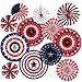 4th of July Decorations Paper Fan for Patriotic Decorations Veterans Day Party, Independence Day Party Supplies primary