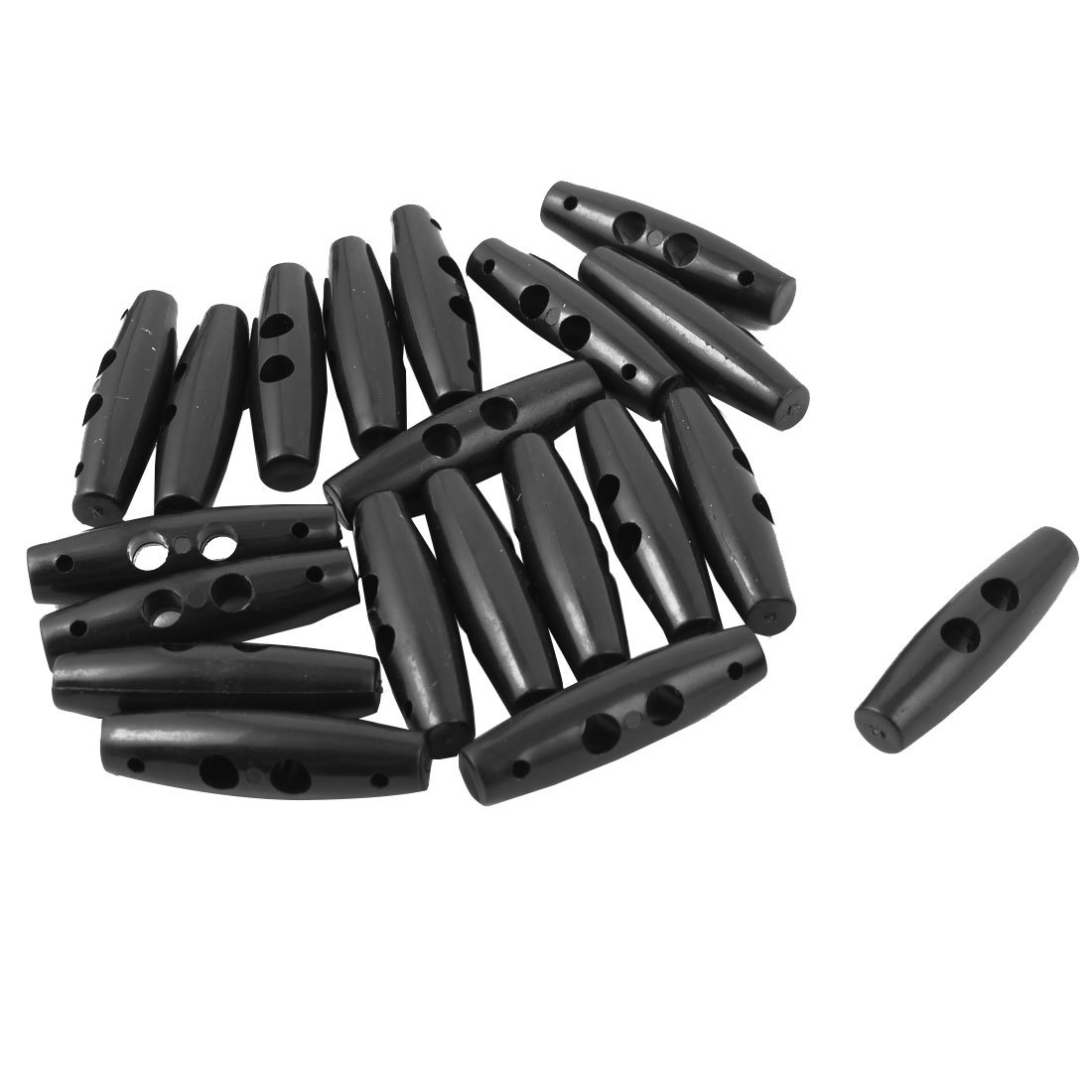 sourcingmap Plastic 2 Holes Scrapbooking Spring Stop Toggle Buttons Adjustive Lock End 20pcs