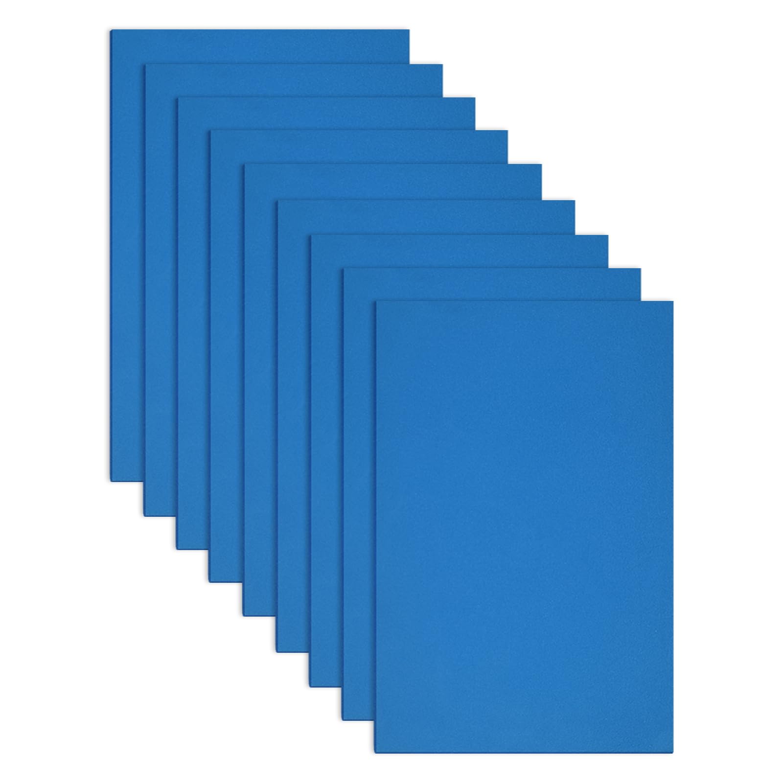 Jtnohx Eva Foam Sheets, 17.78×28.7cm Craft Foam Board, 9 Pcs Colour Eva for Crafts, Thin DIY Material for Art and Scrapbooking(Blue)