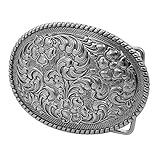 Buckle Rage Womens Southern Girl Flowers Western Cowgirl Ornate Oval Belt Buckle