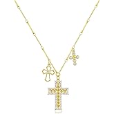 Gold Heart Butterfly Pendant Necklace for Women 14K Gold Plated Cute Sun Moon Star Rainbow Cross Seashell Flower Key Charm Necklaces Adjustable Link Chain Insect Trendy Party Jewelry Gift for Women