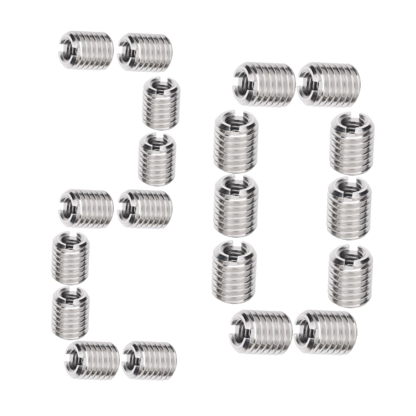 Fafeicy 20Pcs Stainless Steel Hex Socket Screw Bolt Inserts, M6 x 1.0 Female, M10 x 1.5 Male, 12mm Length