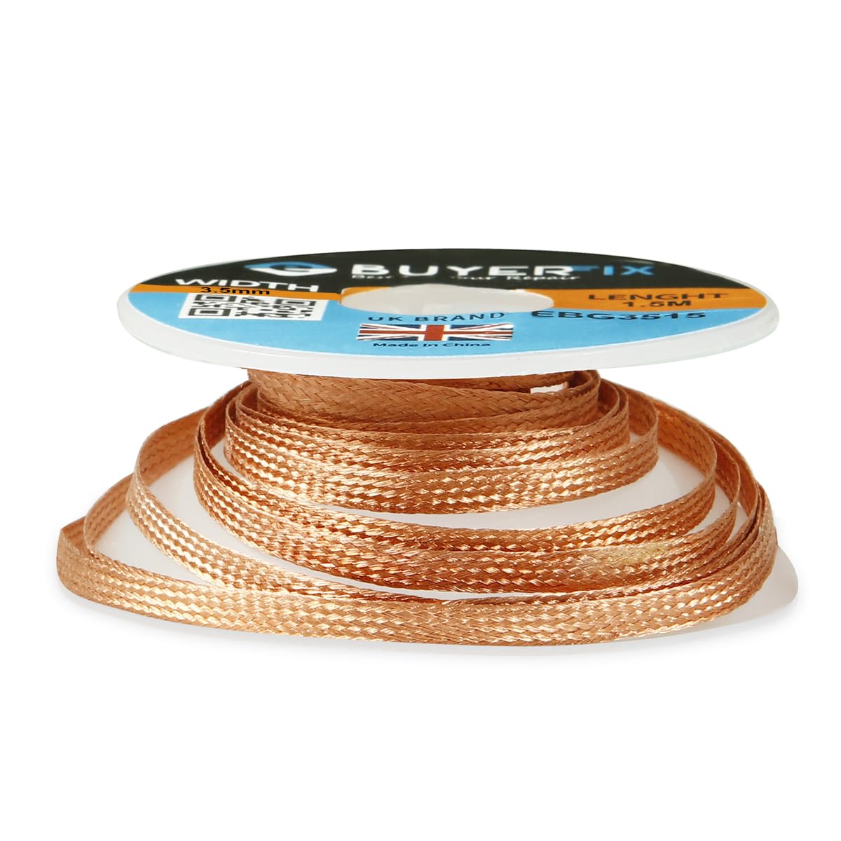 ebuyerfix Desolder Desoldering Braid Wick Wire Mop Solder Sucker Fluxed Remover (Width 3.5mm)