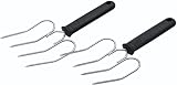 KitchenCraft Poultry Lifting Forks Stainless Steel Set of 2 Black Silver 22x9 cm view 1