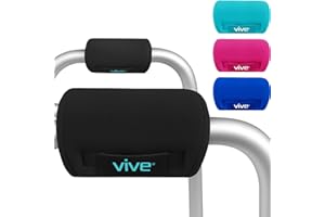 Vive Walker Handle Cushions - Padded Hand Covers - Soft Cushion Padding Medical for Folding Rolling Wheelchair, Rollator Handle, Senior, Elderly Grippers - Crutch Handle Pad Grips - Mobility Aid