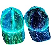 PIXIADORE LED Cap Luminous Baseball Hat 7 Colors Glow Hat for Men Women USB Charging Light up Caps for Party Club
