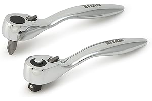 Titan 11203 2-Piece Offset Micro Ratcheting Bit Driver and Ratchet Set