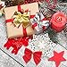 BigOtters 36 PCS Gold Silver Red Tree Bows Mini Christmas Ribbon Bows for Christmas Tree Presents Decorations Charms Ornaments