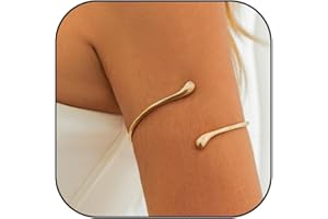 Choistily Arm Cuff Gold Cuff Bracelet Adjustable Upper Arm Band Bangle Minimalist Jewelry for Women Trendy Stuff Gifts
