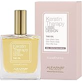 ALFAPARF MILANO Lisse Design Keratin Hair Oil for Frizz Control - Heat Protection - Anti-Frizz Keratin Therapy Hair Serum Treatment - Smooths, Protects, Adds Shine (1.69oz)