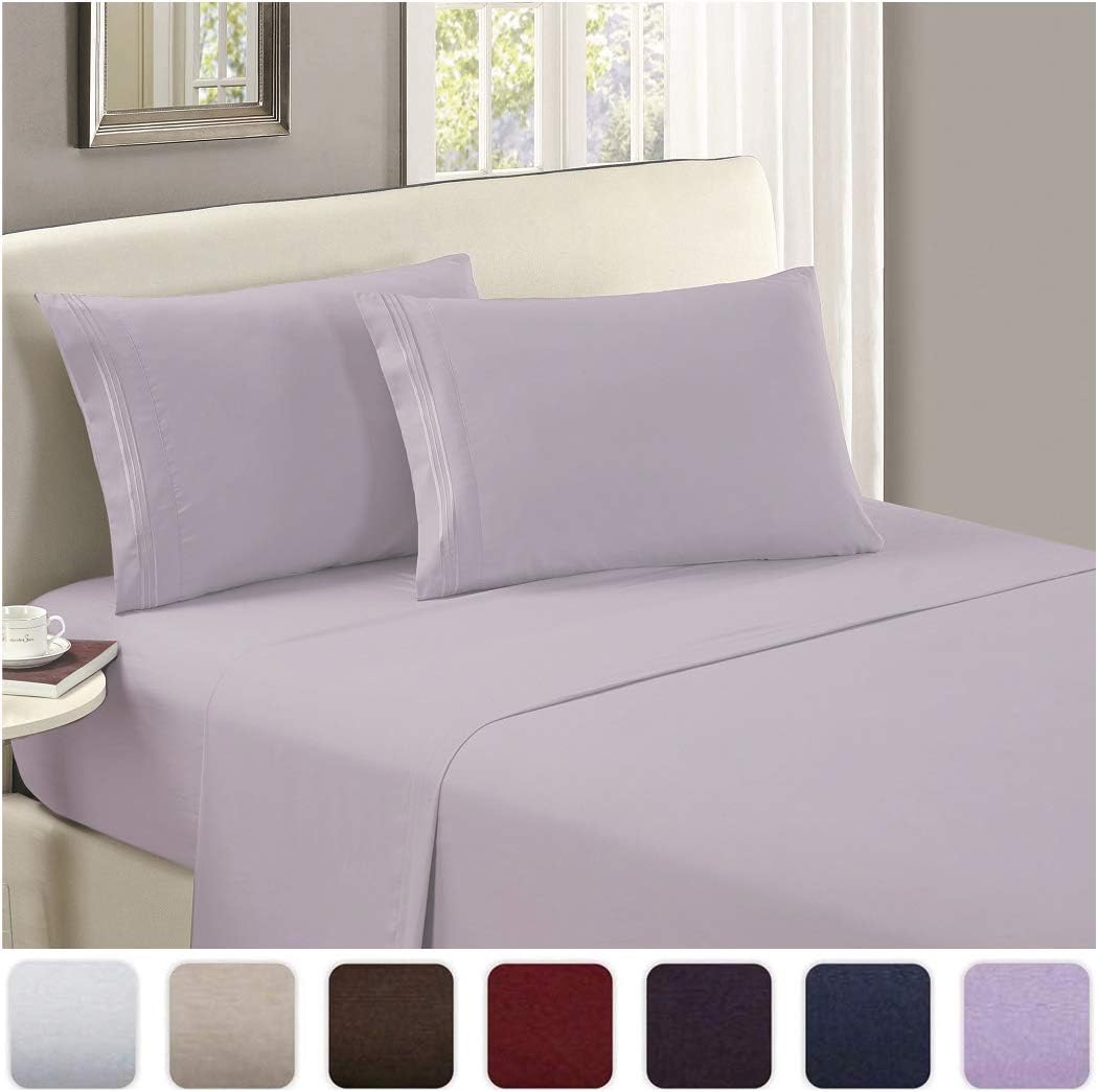Mellanni Luxury Flat Sheet - Brushed Microfiber 1800 Bedding Top Sheet - Wrinkle, Fade, Stain Resistant - Ultra Soft - Hypoallergenic - 1 Flat Sheet Only (King, White): Home & Kitchen