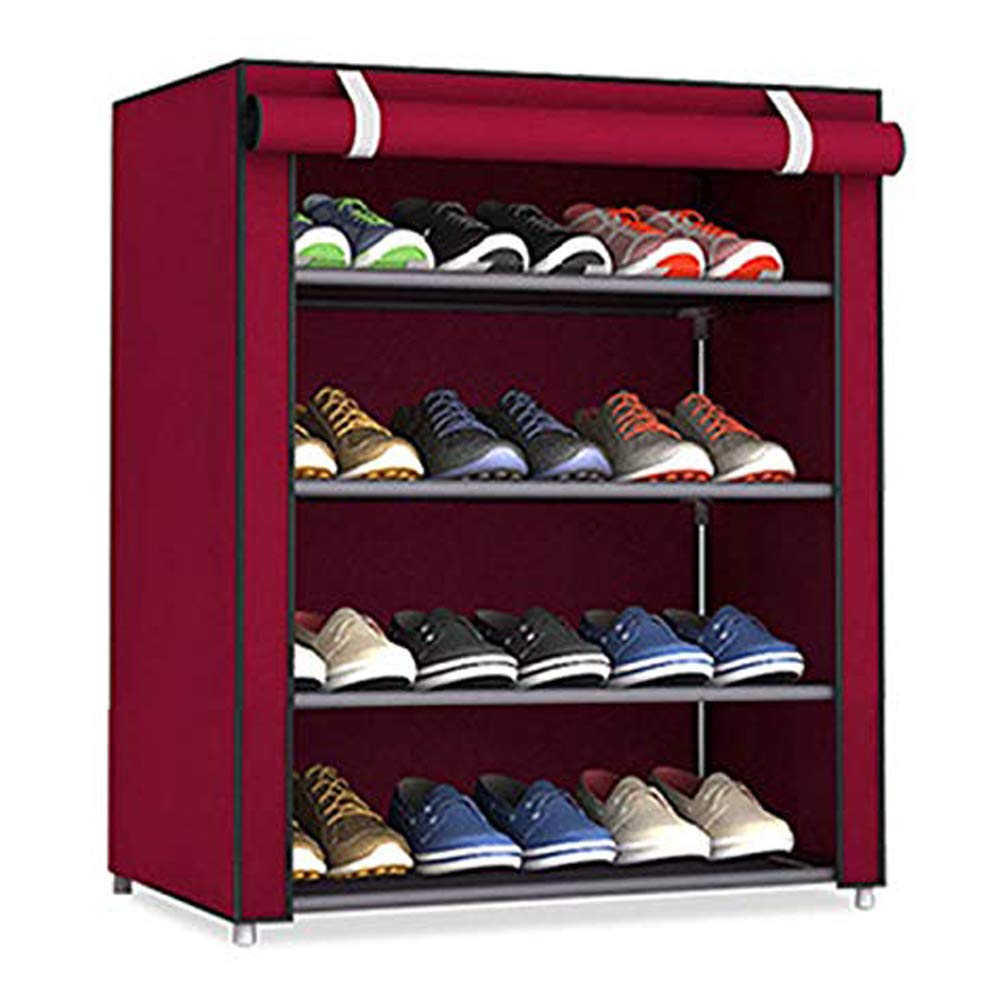 Go Hooked 4 Layer Multipurpose Portable Folding Shoes Rack/Shoes Shelf