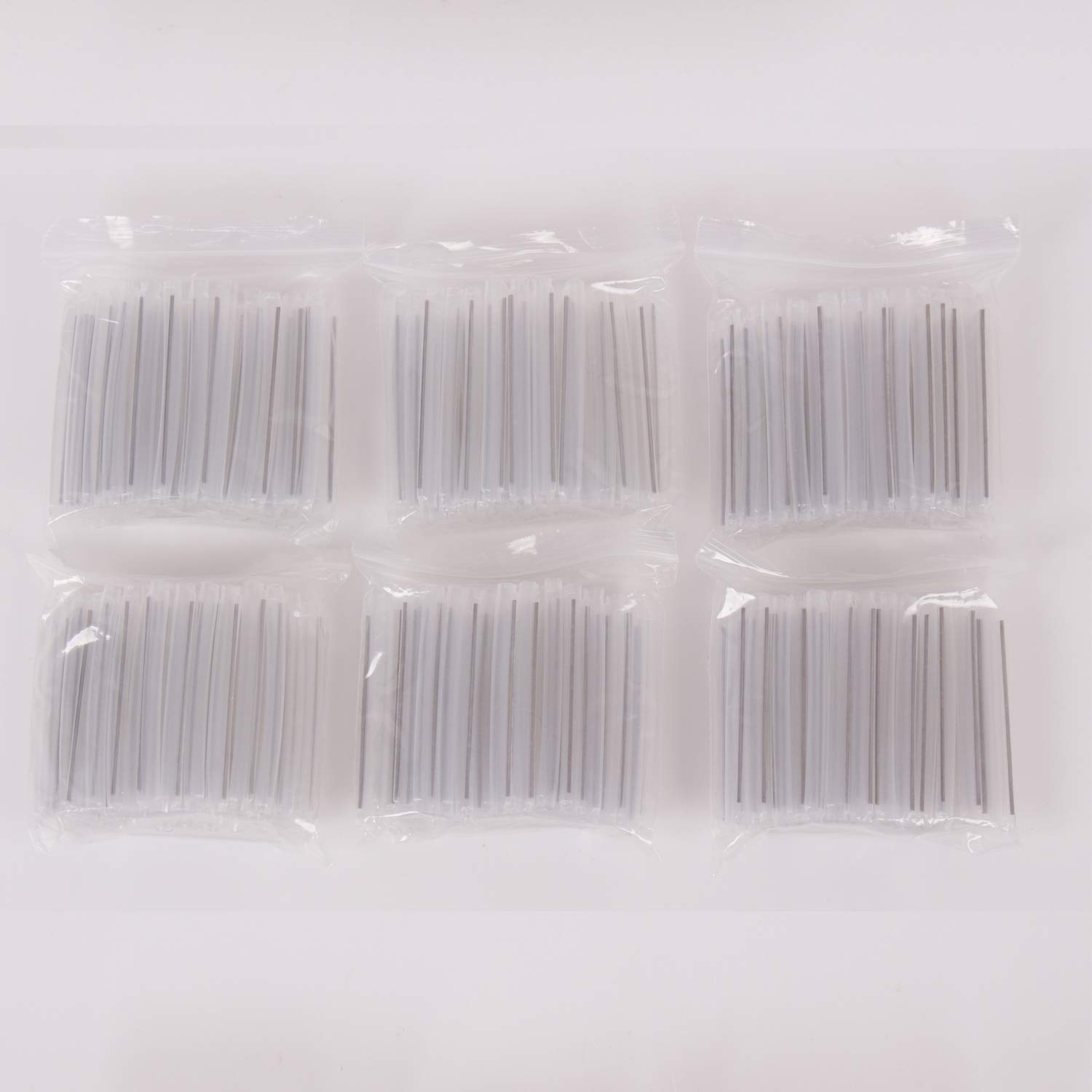 600pcs Dia 2.6mm 60mm Length Heat Shrinkable Tube 1.0mm Steel Needle Popular Clear PE Fiber Splice Tubes Optical Fiber Fusion Splice Protection Sleeves(Pre-Shrunk) 600pcs