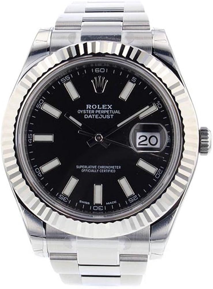Rolex Datejust II 41mm Steel Black Dial Men's Watch 116334