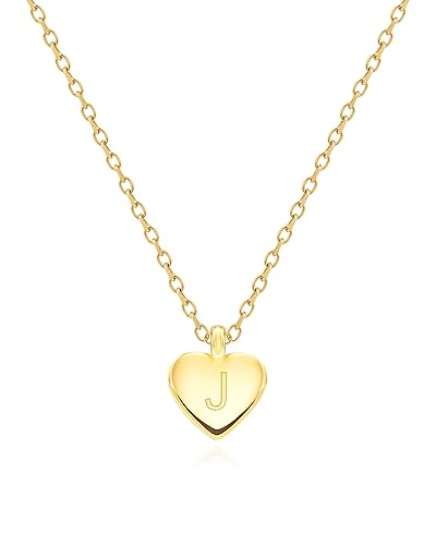 MIDDLUX Heart Pendant Necklace, Gold Necklace Initial for Women