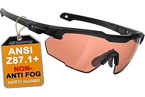 HTS HUNTERSKY Shooting Safety Glasses for Men Airsoft Hunting Riding Anti-Fog Military Grade Ballistic Tactical Eye Pro Range