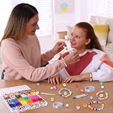 DTYDECLE 930Pcs Pony Beads Kit for DIY Jewelry Making - Rainbow & Letters view 7