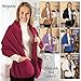 Collections Etc Fleece Wrap Shawl With Pockets, 66