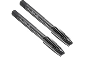 uxcell Spiral Point Thread Tap 3/8-16 UNC 2B, Nitride Coated Machine Screw Tap Tapping Bit Threading Repair Tool, M2 High-Spe