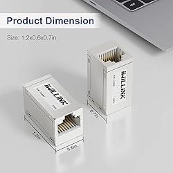 iwillink 2-Pack Shielded Cat6 RJ45 Inline