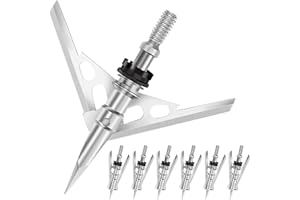 BOMBROOSTER Crossbow Broadheads 100 Grain Hybrid Tip Broadhead with Shock Collar Technology (6 Pack)