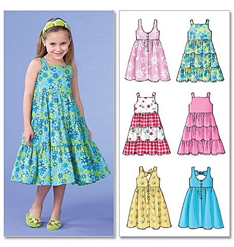 McCall's Patterns M7222 Children's/Girls' Dresses Sewing Template, CDD (2-3-4-5)