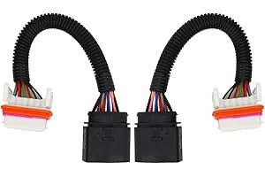 2PCS Xenon Headlight Wiring Harness, Left Right Circuit 95563123910, Light Bar Wiring Harness Kit for 2003 to 2006