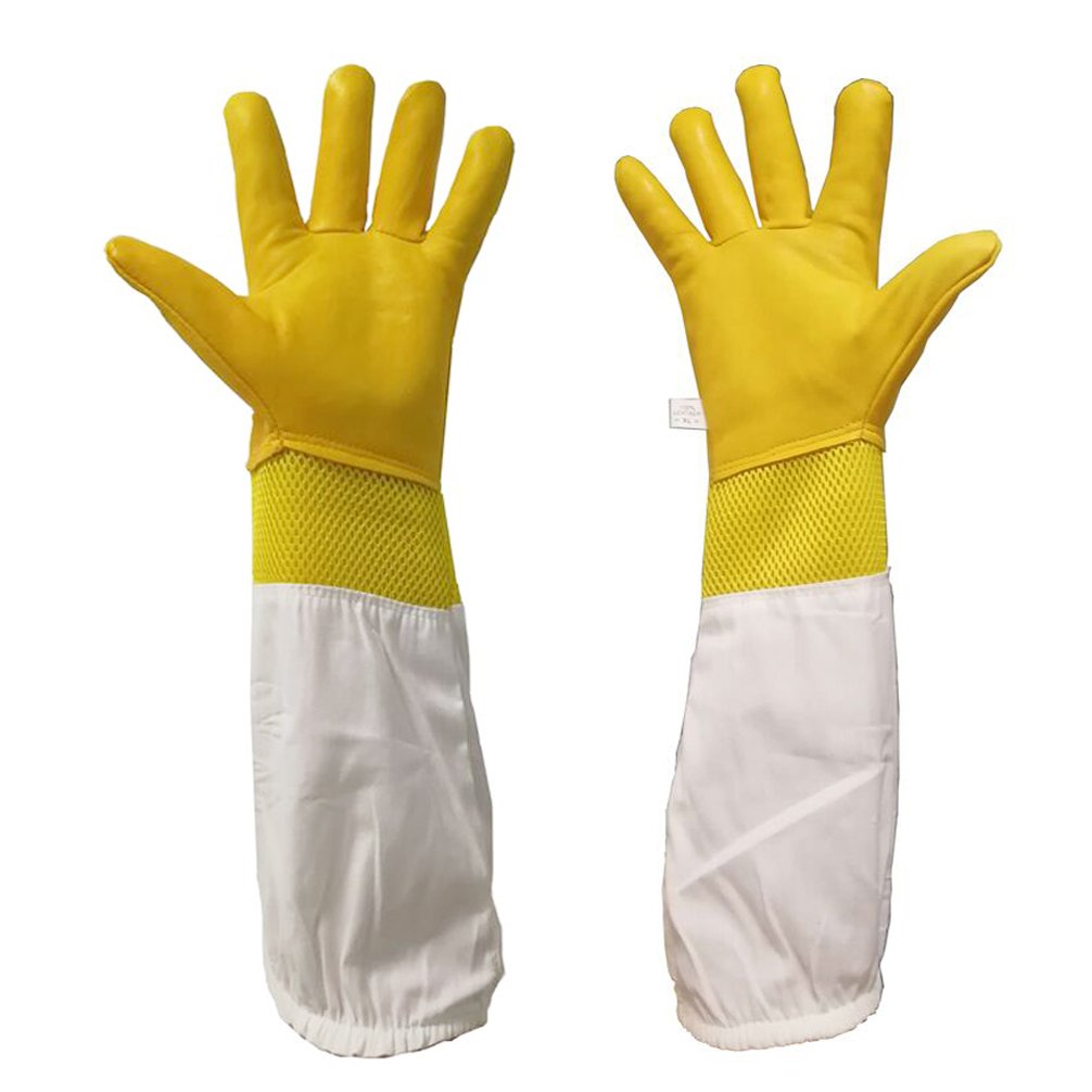 Luwint Premium Goatskin Beekeeping Gloves, Long Bee