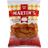 Martin's Bar-B-Q Waffle Potato Chips 8.5 Ounces (3 Bags)