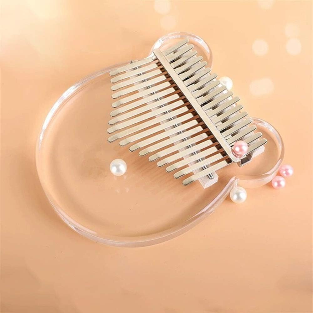 Thumb Piano 17 Keys Kalimba Bear Shape Portable Finger Piano Universal Mbira for Kids Adults Crystal Clear Thumb Piano for Kids Adults and Beginners