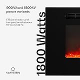Klarstein Electric Fireplace 1800W Wall Mount LED Flame Effect Thermostat Timer view 2