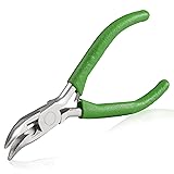 SPEEDWOX Mini Curved Nose Pliers with Serrated Jaw