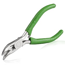SPEEDWOX Mini Curved Nose Pliers with Serrated Jaw
