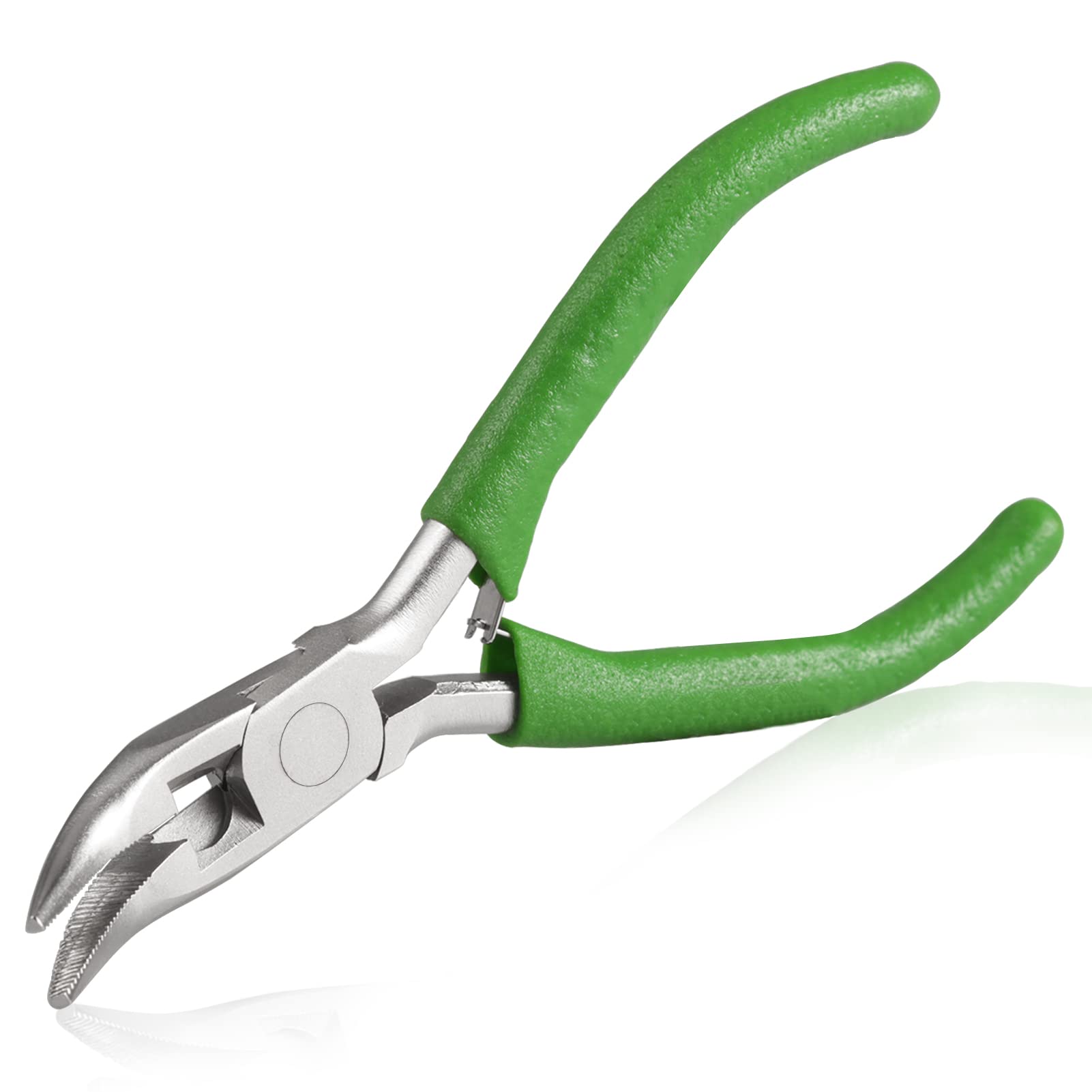 SPEEDWOX Mini Curved Nose Pliers with Serrated Jaw