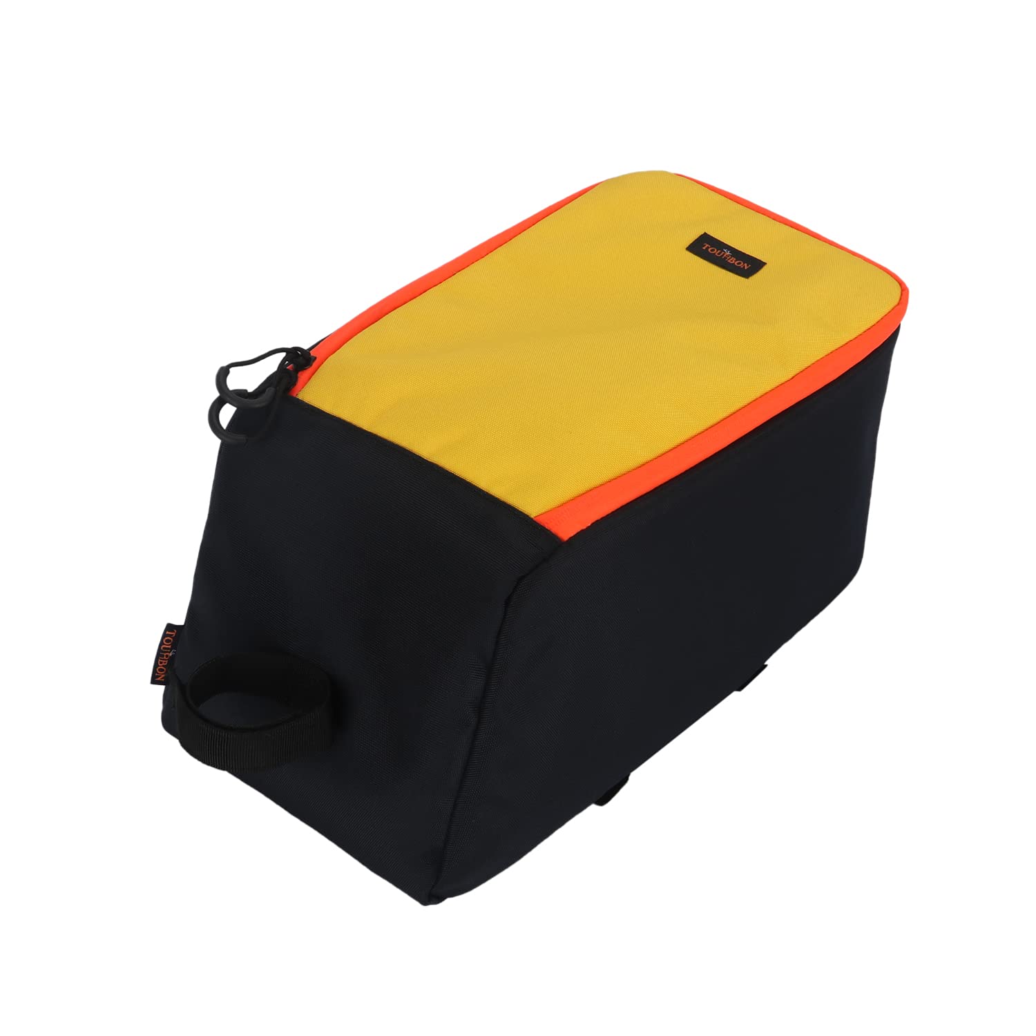 TOURBON Nylon Bicycle Rear Pannier Padded Trunk Cargo Storage Pack for Outdoor Travel Picnic,Black,38*20*18.5 centimetres