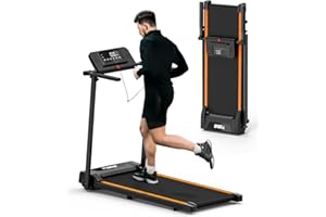 TODO Folding Treadmill, Under Desk Treadmills for Home with 2.25HP, 12 HIIT Modes, Compact Small Treadmill for Home Office, Space Saving with Large Running Area, LCD Display