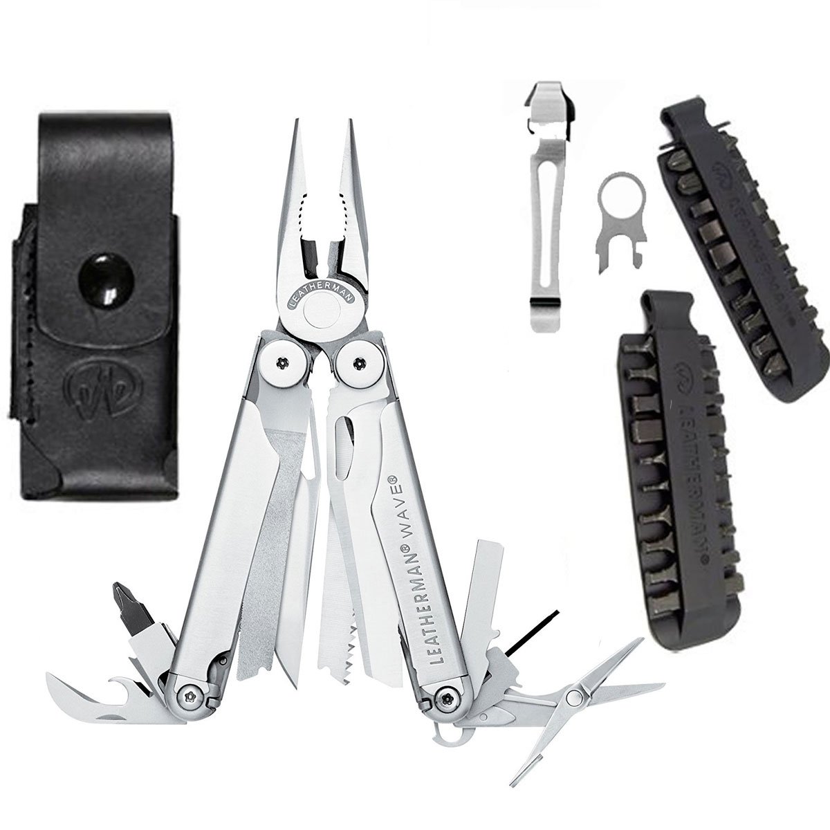 Leatherman New Wave Multitool with Leather/Nylon Combination Sheath