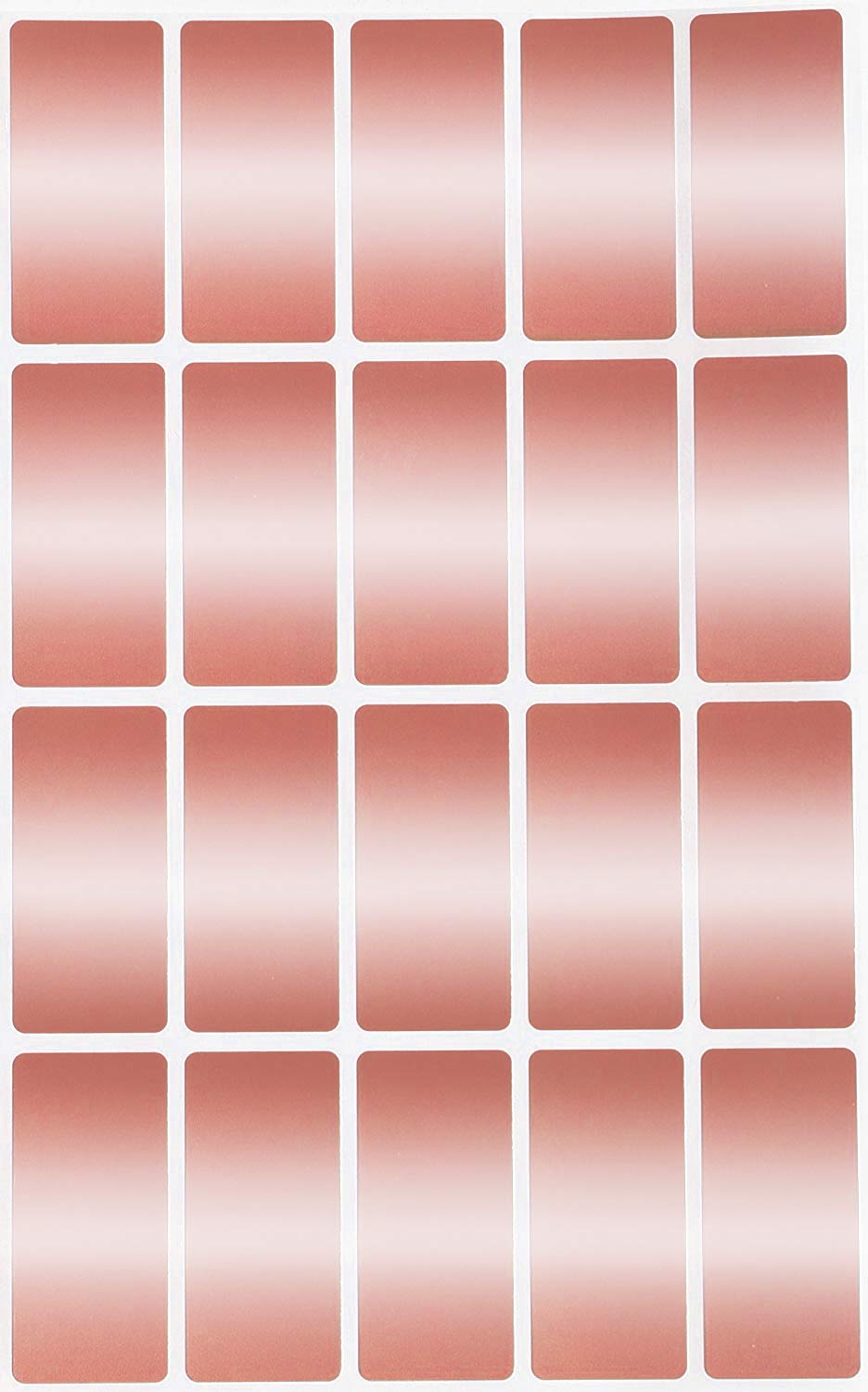 Royal Green Rose Gold Tag Labels Foil Rectangular Stickers 40mm x 19mm (1.57 inch x 0.75 inch) 300 Pack