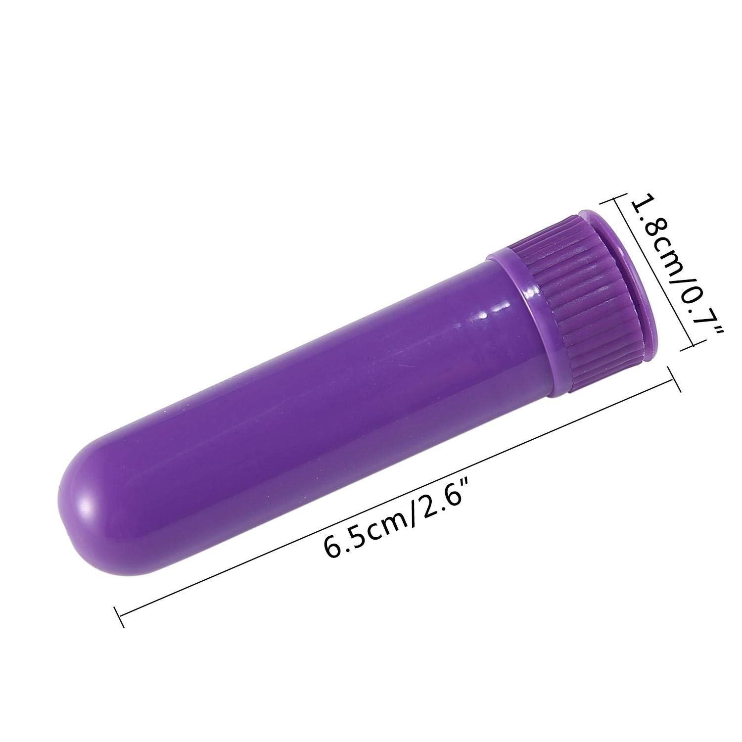 12 Set Essential Oil Inhaler, Refillable Nasal Inhaler Blanks with Unscented Wicks, Assorted Colors