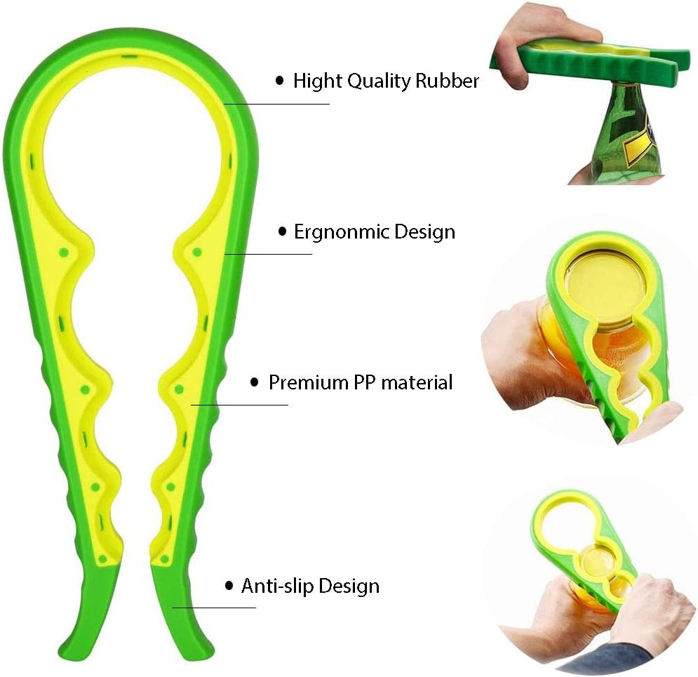 Maxracy EasyTwist Jar Opener: Effortless Lid Opening for Weak Hands & Arthritis, 4-in-1 Green+5-in-1 Jar Opener-green, normal - Image 4