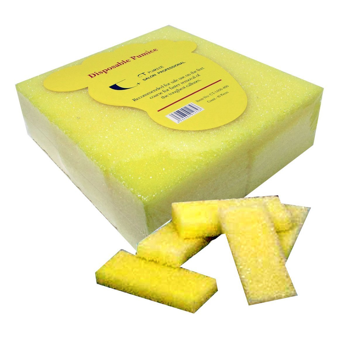 40pc Coarse CT Mini Disposable Pumice Pads -Yellow: Beauty