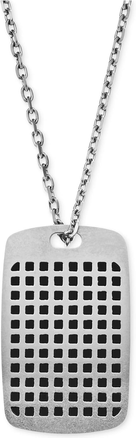 armani dog tag chain