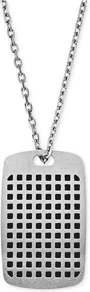 armani dog tag necklace