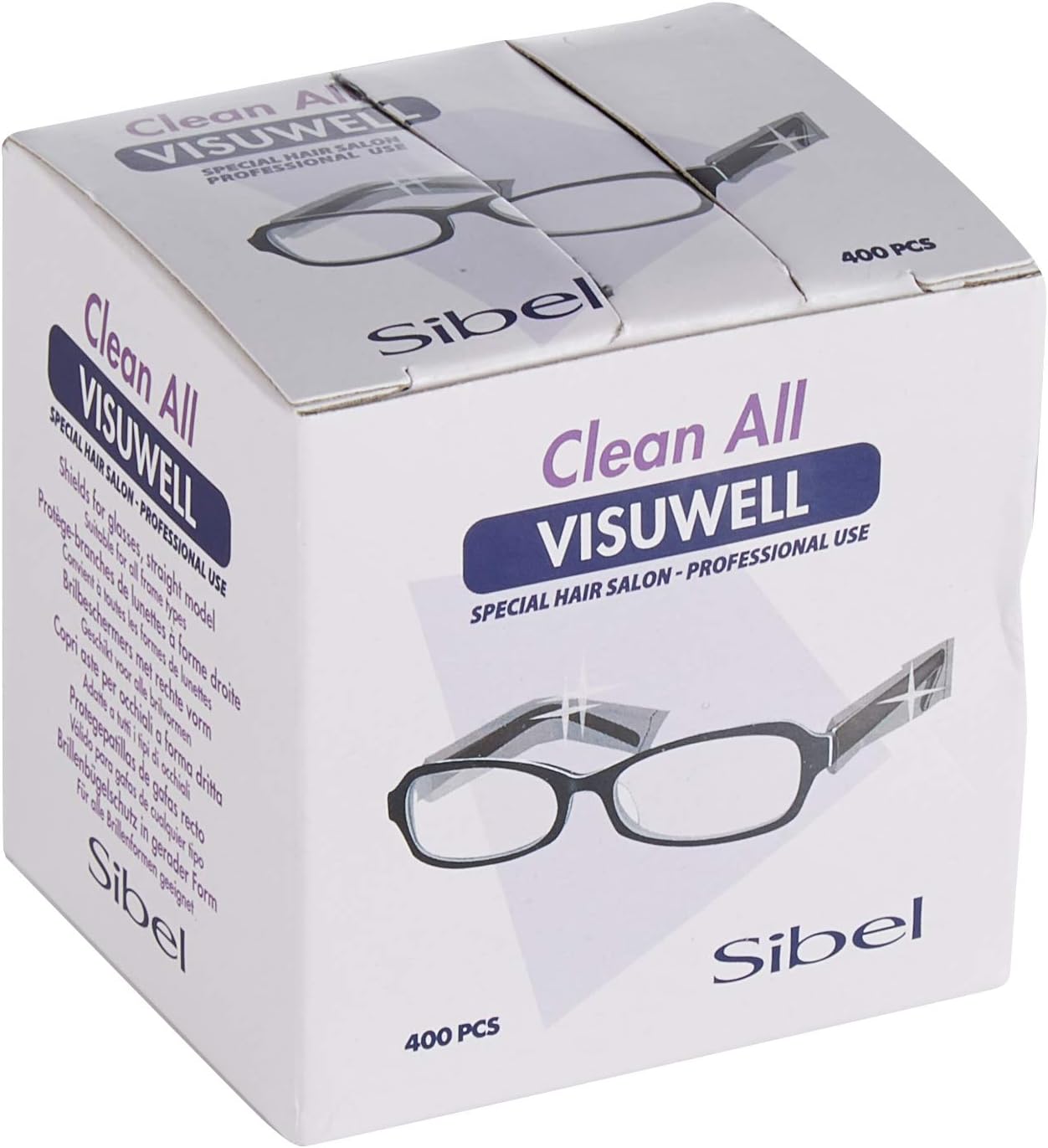 Sibel, Visuwell Glasses Protector, 400 Count, white, 400 Unidad (Paquete de 1)