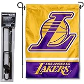 Los Angeles Lakers Garden Flag and Pole Stand Holder