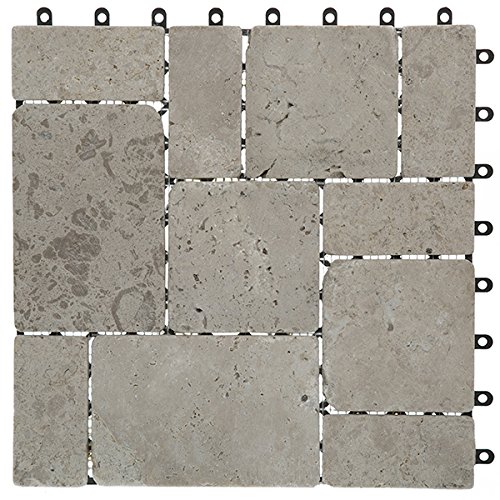 Garden Winds DT04FL011 Travertine Stone Deck Tiles, Box of 10 Buy
