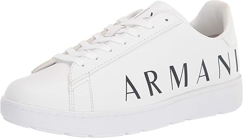 Amazon A X Armani Exchange メンズ サイドアルマーニロゴレースアップスニーカー Us サイズ 13 カラー ホワイト Armani Exchange スニーカー