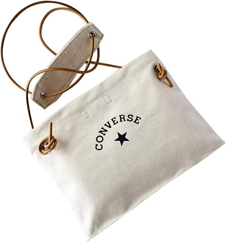 Amazon Co Jp Converse コンバース レザー ロープ キャンバス サコッシュ Dwearsステッカー入り バッグ メンズ レディース 東京 Tokyo ショルダーバッグ ポーチ オフホワイト シューズ バッグ